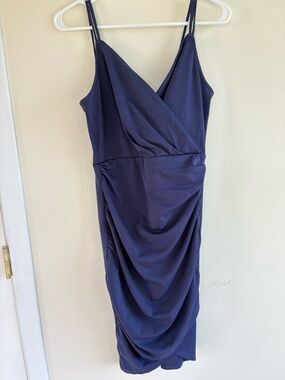 Grace Karin Sexy Navy Blue Ruched Bodycon Cocktail Dress - Size S NWT